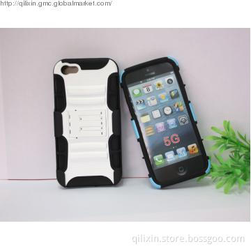 iPhone 5 Cover With Stand  High Quality PC& Silicone Material